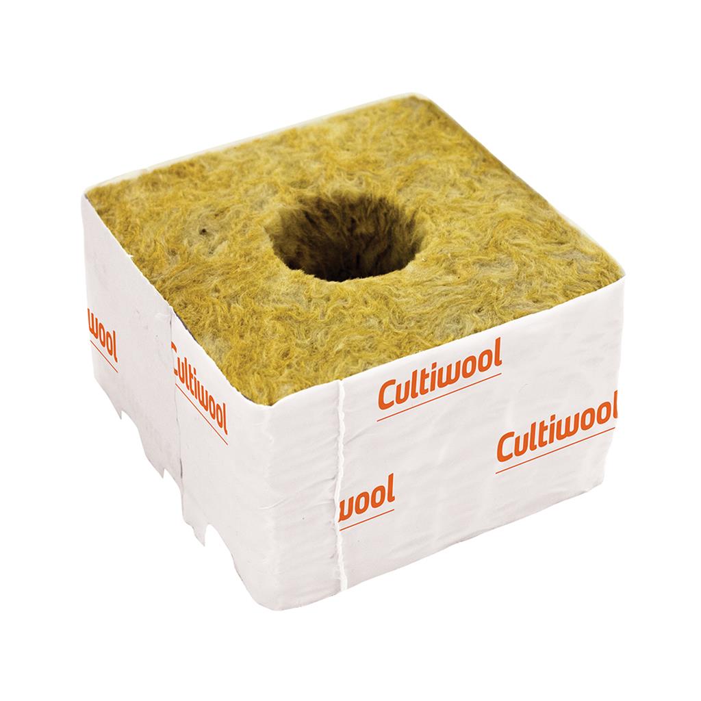 Cultiwool Growing Block 10 x 10 x 6.5cm (Large hole: Ø38 x 35mm)